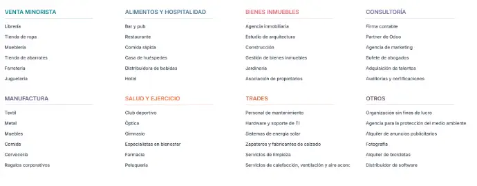 Odoo Industrias